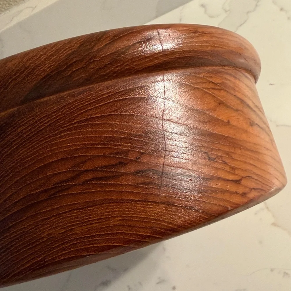 Vintage Gailstyn Sutton Teak Salad Bowl and Tongs FLAW